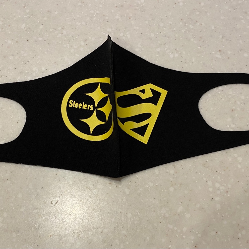 FACE MASK “ STEELERS/ SUPERMAN”